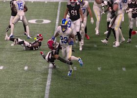 Kyren Williams bolts to the sideline for 22 yards and red zone access