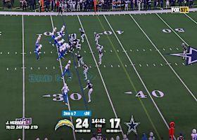 Herbert escapes a sack and scrambles for 34 yards