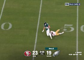 Hurts' clutch 15-yard toss to Goedert on fourth down keeps Philly alive