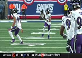 Ar'Darius Washington's INT of Boyle puts an exclamation point on a Ravens' win vs. Giants