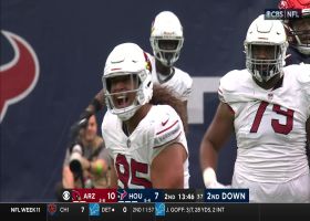 Leki Fotu boosts his '23 sack total to 2.5 via Stroud takedown