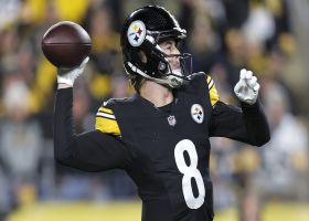 Pickett locates Johnson along the sidelines to move chains on third down