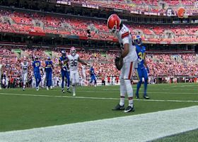 Gabriel's 3-yard TD strike hits a wide-open Gage Larvadain before halftime