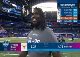 T'Vondre Sweat runs official 5.27-second 40-yard dash at 2024 combine