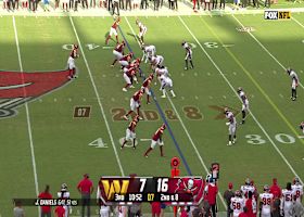 Joe Tryon-Shoyinka blasts Jayden Daniels for a near strip-sack turnover