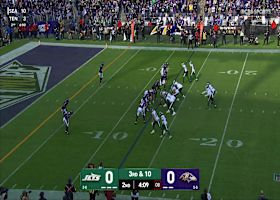 Pylon-reach TD! Metchie's six-point play opens scoring in Jets-Ravens game