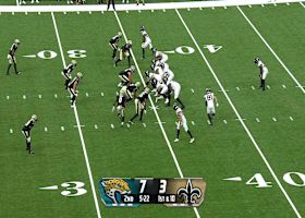 Nick Mullens dots Hunter Long on sideline for 26 yards