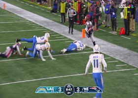 Efton Chism's ambitious hurdle caps off WR's 26-yard kick return vs. Chargers