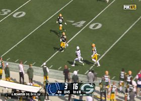 Richardson flicks it down field to Mitchell for 30-yard gain