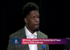Andre Johnson reacts to induction in Pro Football HOF Class of 2024 | 'NFL Total Access'