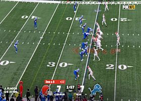 Kerby Joseph looks like intended WR on Joe Flacco's INT pass