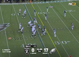 Zack Baun undercuts the route for interception to flip possession