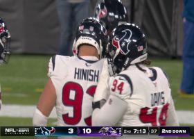 Kurt Hinish corrals Jackson for Texans' first sack of AFC Divisional Playoff Game