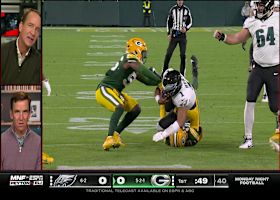 Eli and Peyton react to Edgerrin Cooper’s perfect 'Peanut Punch' on Jalen Hurts | 'ManningCast'