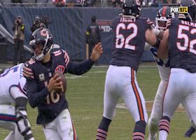 Caleb Williams spins out of sack to find Loveland for 20 yards on third-down