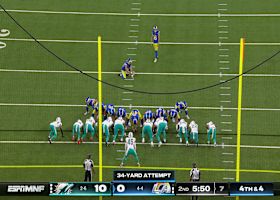 Joshua Karty's 34-yard FG trims Dolphins' lead to 10-3 on 'MNF'