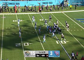 Jihad Ward blasts Lawrence from behind for a 7-yard sack