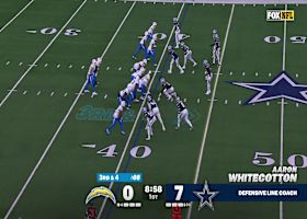 Tre Harris turns the corner to pick up 23 yards