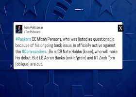 Pelissero: Parsons is active against the Commanders for 'TNF'