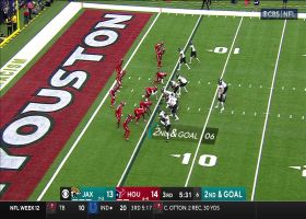 Lawrence overthrows a WIDE-open Engram in end zone