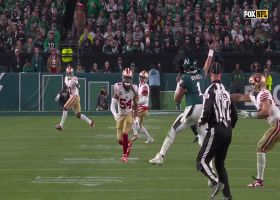 Hurts' chain-moving pass dots Brown as Bosa chases QB down