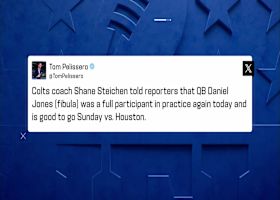 Pelissero: Daniel Jones (fibula) will play Sunday vs. Texans | 'NFL GameDay Kickoff'