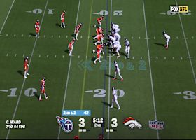 Tony Pollard bulldozes a Bronco into the ground on 9-yard run in red zone