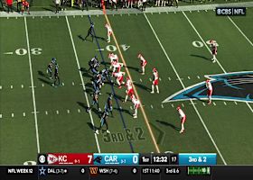 Bryce Young's 15-yard pass locates David Moore on in-breaking route in KC territory