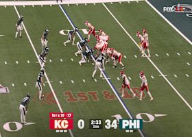 Mahomes' 51-yard strike to Worthy marks KC's longest play of day so far