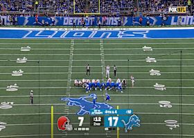 Jake Bates uses every bit of power to hit 58-yard FG before halftime