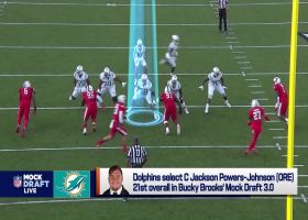 Brooks projects Dolphins to select Jackson Powers-Johnson at No. 21 overall | 'Mock Draft Live'