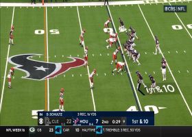 Shelby Harris deflects Keenum's pass into Owusu-Koramoah's grasp for INT