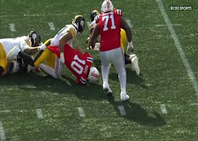 The Steelers' defense smothers and strips Maye to force Pats' fifth turnover