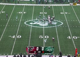 Irvin Charles stops Morstead's punt on Falcons 1-yard line