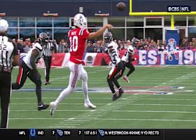 Drake Maye completes first pass of game to Kendrick Bourne vs. Texans