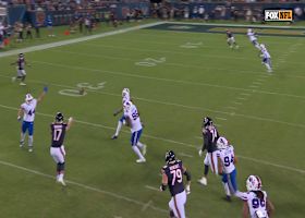 Tyson Bagent's elusivity sparks 18-yard completion to Maurice Alexander on fourth down