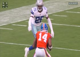 Bo Nix lets a deep ball fly to Courtland Sutton for a 39-yard gain