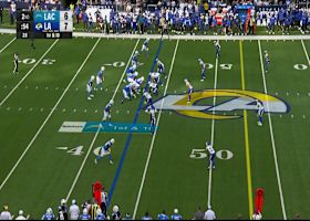 Lance's 12-yard scramble extends Chargers' drive before halftime