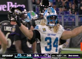 Lamar Jackson absorbs his seventh sack of the night, tying a single-game career high