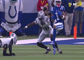 Josh Downs hits the B button at the perfect time for spin-move conversion