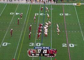 Zaven Collins forces major loss of yardage on hit of Dobbs