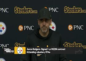 Aaron Rodgers speaks to media following OTA practice | 'Up To The Minute'