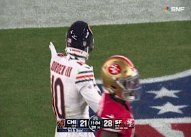 Luther Burden's 24-yard catch-and-run has Bears knocking on 49ers end zone