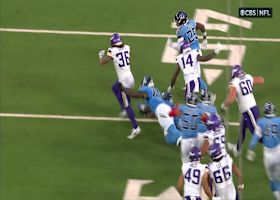 Zavier Scott skirts up the sideline for a 23-yard gain