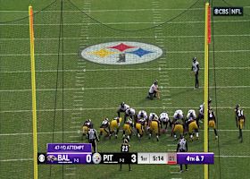 Justin Tucker's fifth missed field goal of 2024 comes from 47 yards out