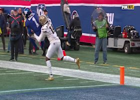 Lock's loft to a leaping Malik Nabers gets Giants to Saints' 1-yard line