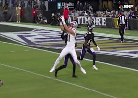 Drake Maye's 26-yard arc to Hooper gets Pats to the 1-yard line