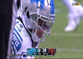 Goff's fourth-and-17 pass to St. Brown falls incomplete in fourth quarter