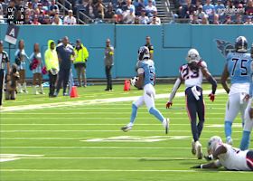 Cam Ward's 20-yard connection with Elic Ayomanor advances Titans into Patriots territory