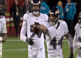 Can't-Miss Play: Ravens' second INT vs. Purdy comes via wild ricochet behind LOS